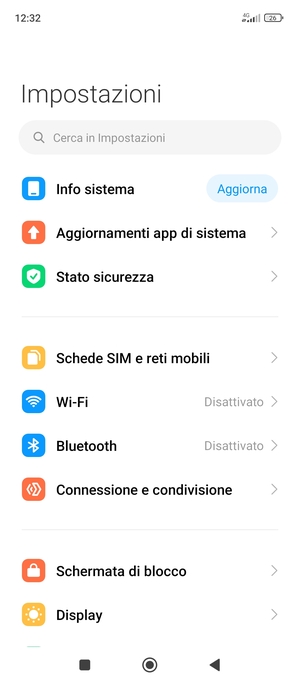 Seleziona Stato sicurezza