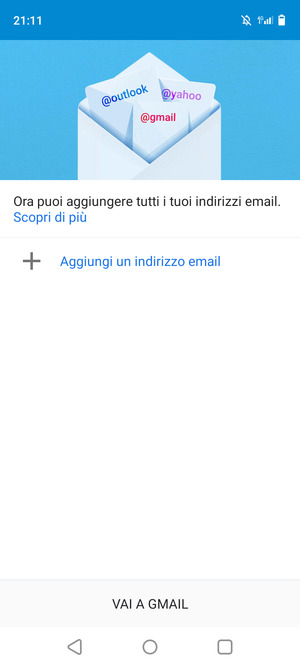 Seleziona Aggiungi un indirizzo email