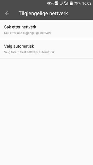 Velg Søk etter nettverk