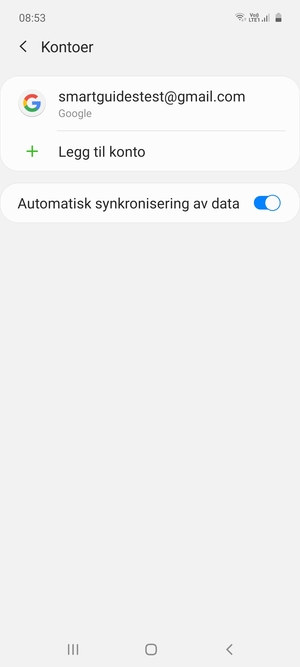 Velg din Google-konto