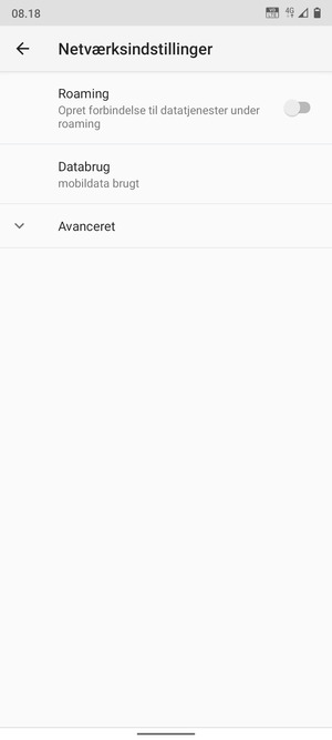 Vælg Avanceret