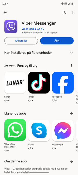 Vælg Åbn
