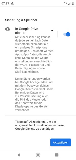 Wählen Sie Akzeptieren