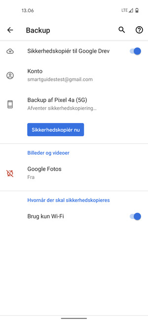 Vælg Konto