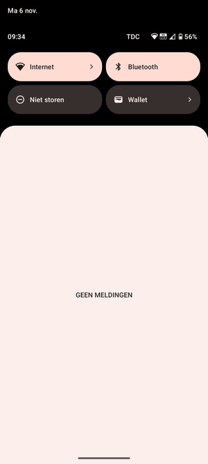 Schuif naar beneden in het bovenste menu opnieuw