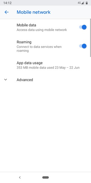 Turn Roaming on or off