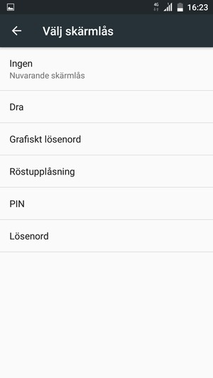 Välj Grafiskt lösenord