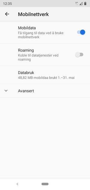 Velg Avansert