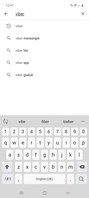 Introduzca el nombre de la aplicación y seleccione Buscar