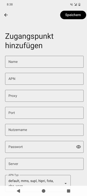 Geben Sie Internet-Informationen ein