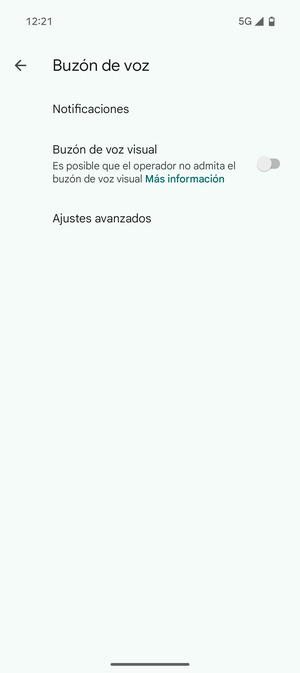 Seleccione Ajustes avanzados
