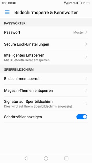 Ihr Handy ist jetzt mit einer Bildschirmsperre gesichert