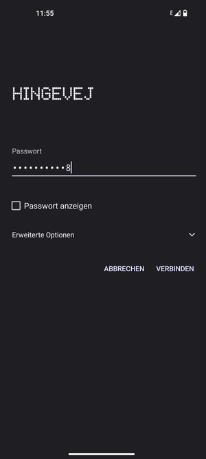 Geben Sie das WLAN-Passwort ein und wählen Sie VERBINDEN