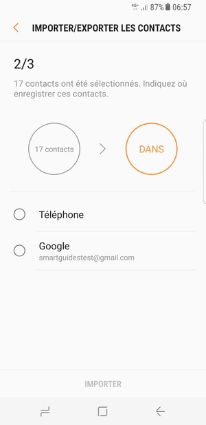 Sélectionnez votre compte Google