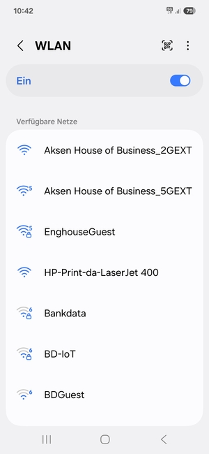 Wählen Sie das Wireless-Netzwerk, zu dem Sie eine Verbindung herstellen möchten