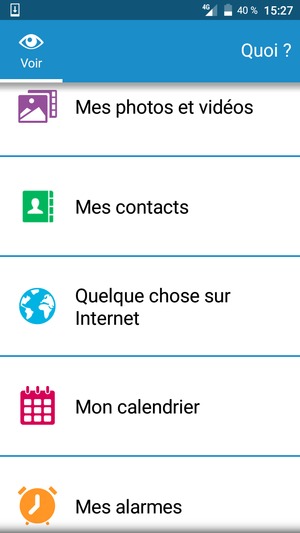 Faites défiler et sélectionnez Mes contacts