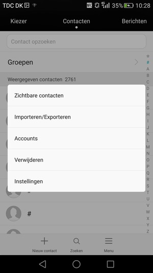 Selecteer Importeren/Exporteren