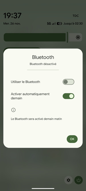 Sélectionnez OK