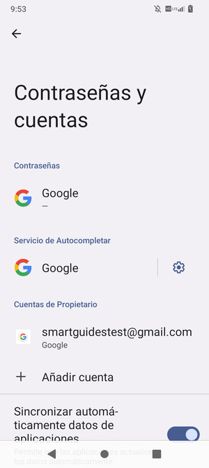 Seleccione su cuenta Google