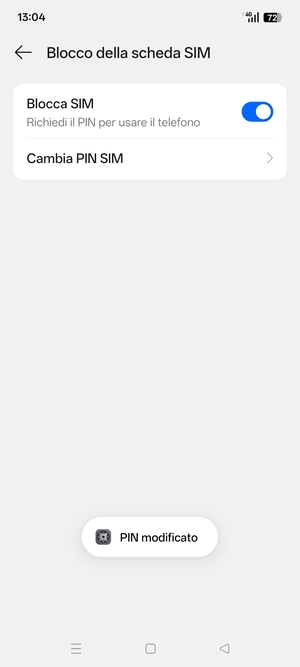 Il tuo PIN SIM è stato modificato