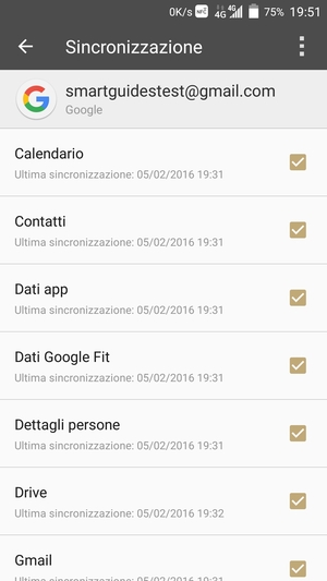 Spunta tutte le caselle di controllo