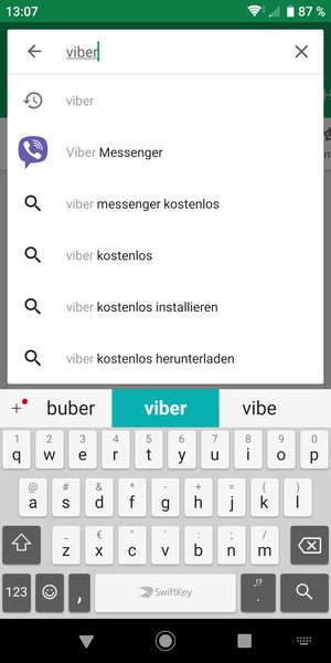 Geben Sie den Namen der App ein und wählen Sie Suchen