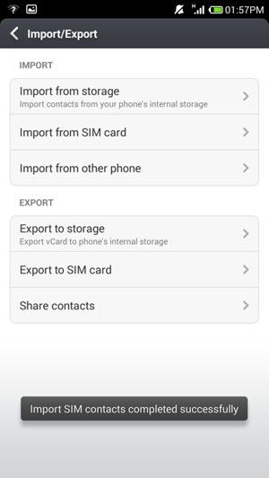 Your contacts will be saved to your Google account and saved to your phone the next time Google is synced.