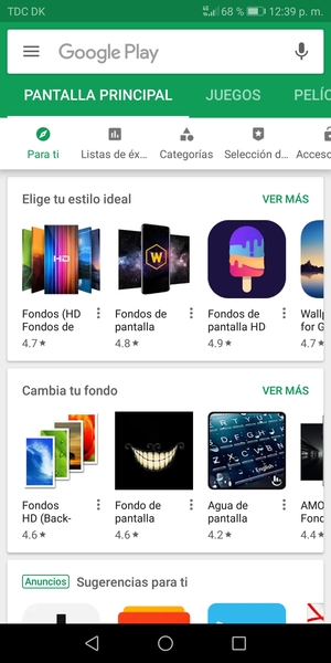 Seleccione la barra de Búsqueda
