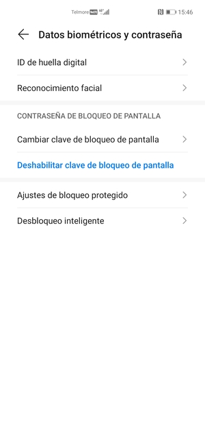 El teléfono ha sido asegurado con un bloqueo de pantalla