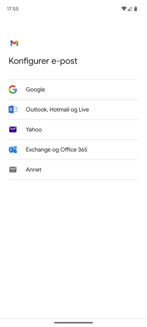 Velg Outlook, Hotmail og Live