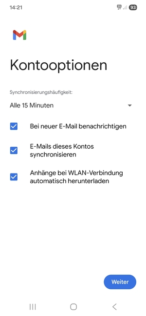 Wählen Sie Weiter