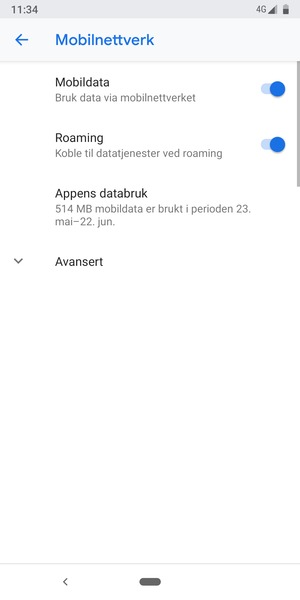 Slå Roaming på eller av