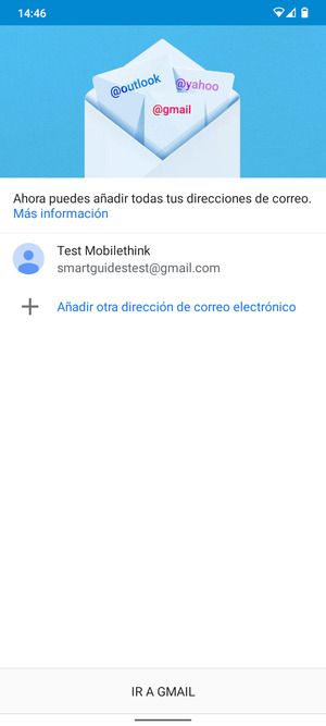 Seleccione IR A GMAIL