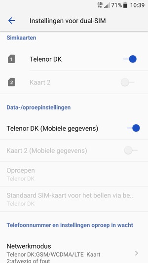Selecteer Netwerkmodus