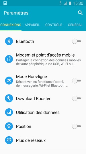 Faites défiler et sélectionnez Plus de réseaux
