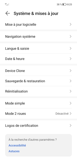 Sélectionnez Mise à jour logicielle