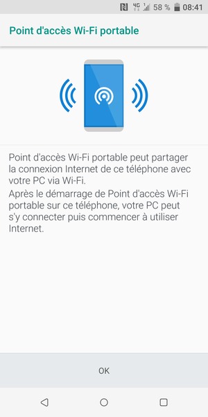 Sélectionnez OK