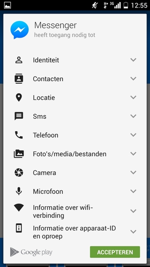 Selecteer ACCEPTEREN