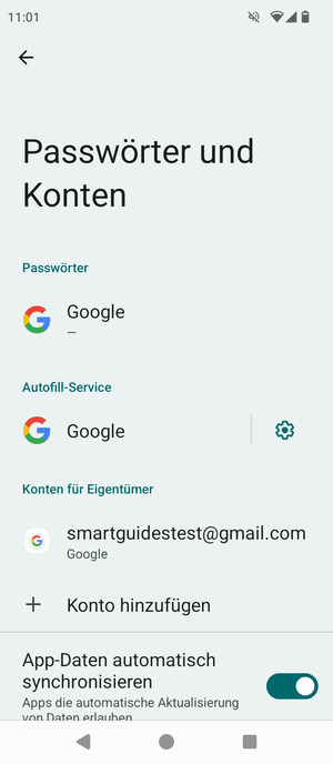 Wählen Sie Ihr Google Konto