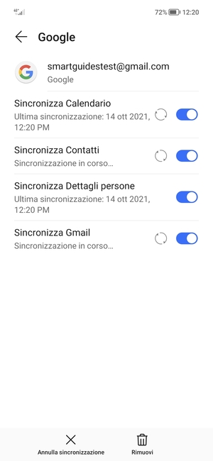 Le tue informazioni verranno sincronizzate