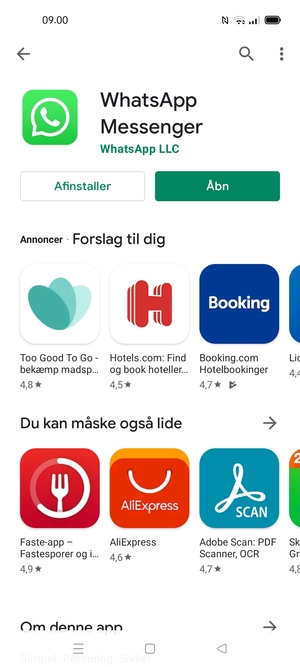 Vælg Åbn