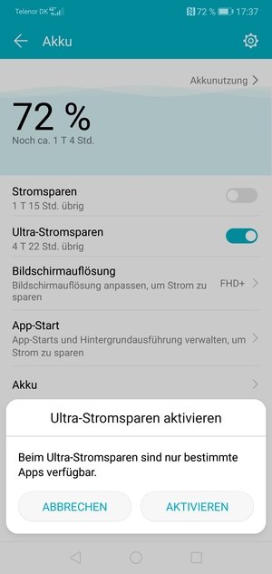 Wählen Sie AKTIVEREN