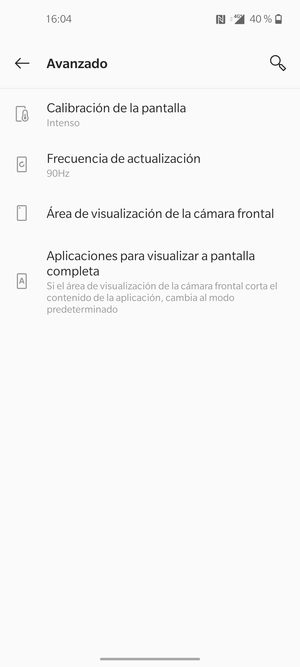 Seleccione Frecuencia de actualización