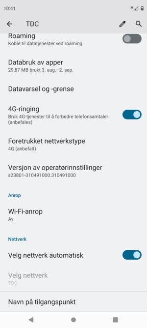 Bla til og velg Navn på tilgangspunkt