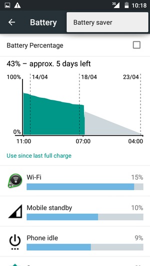Select Battery saver