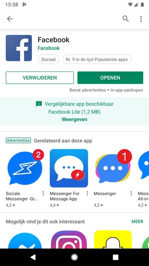 Selecteer OPENEN