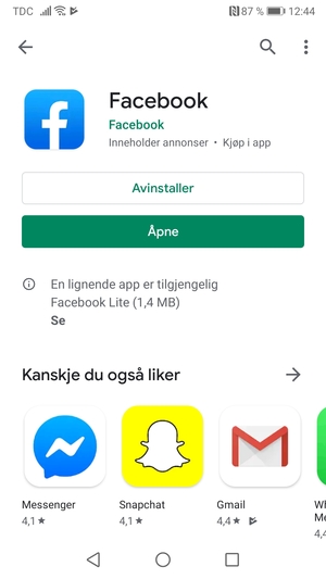 Velg Åpne