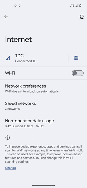 Turn on Wi-Fi
