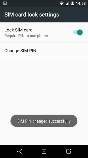 Your SIM PIN has been changed