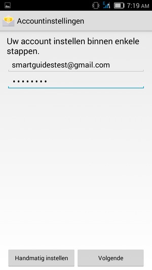 Voer uw Gmail of Hotmail adres en wachtwoord in. Selecteer Volgende